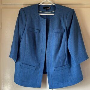 LauraPlus Petites blue 3/4 sleeve lined blazer-Size 14